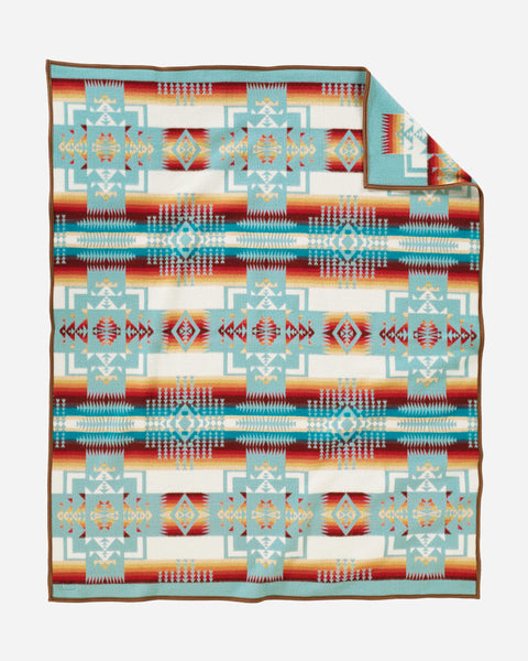 Chief Joseph Jacquard Blanket - Aqua