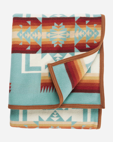 Chief Joseph Jacquard Blanket - Aqua