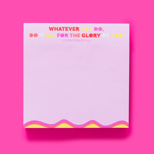 Glory of God Sticky Reminder Pad