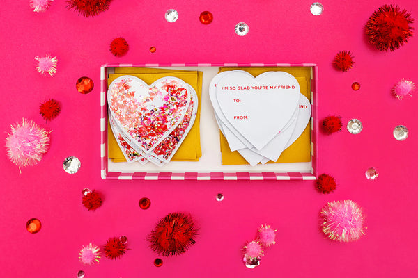 Boxed Confetti Heart Cards