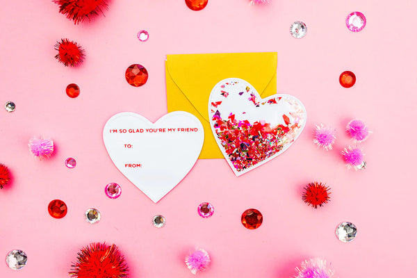 Boxed Confetti Heart Cards