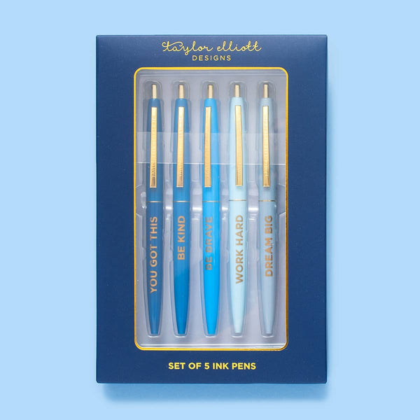 Navy Motivational Pen Set