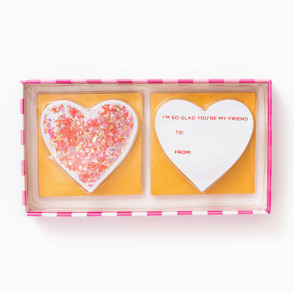 Boxed Confetti Heart Cards